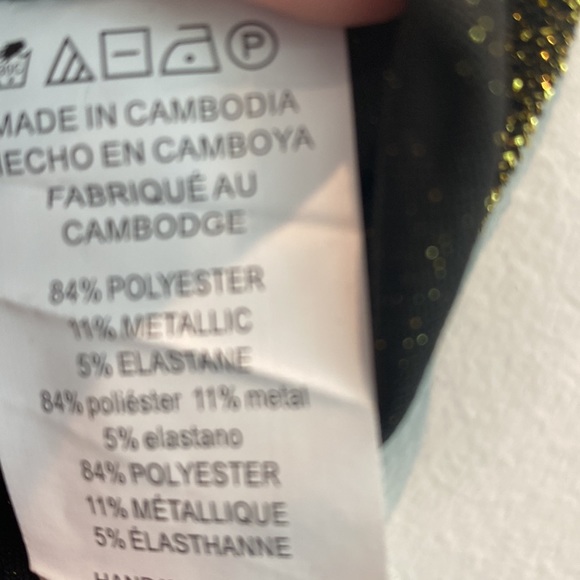 NEW Michael Kors Gold Shimmer Cut Out Shoulder Top - Picture 10 of 10